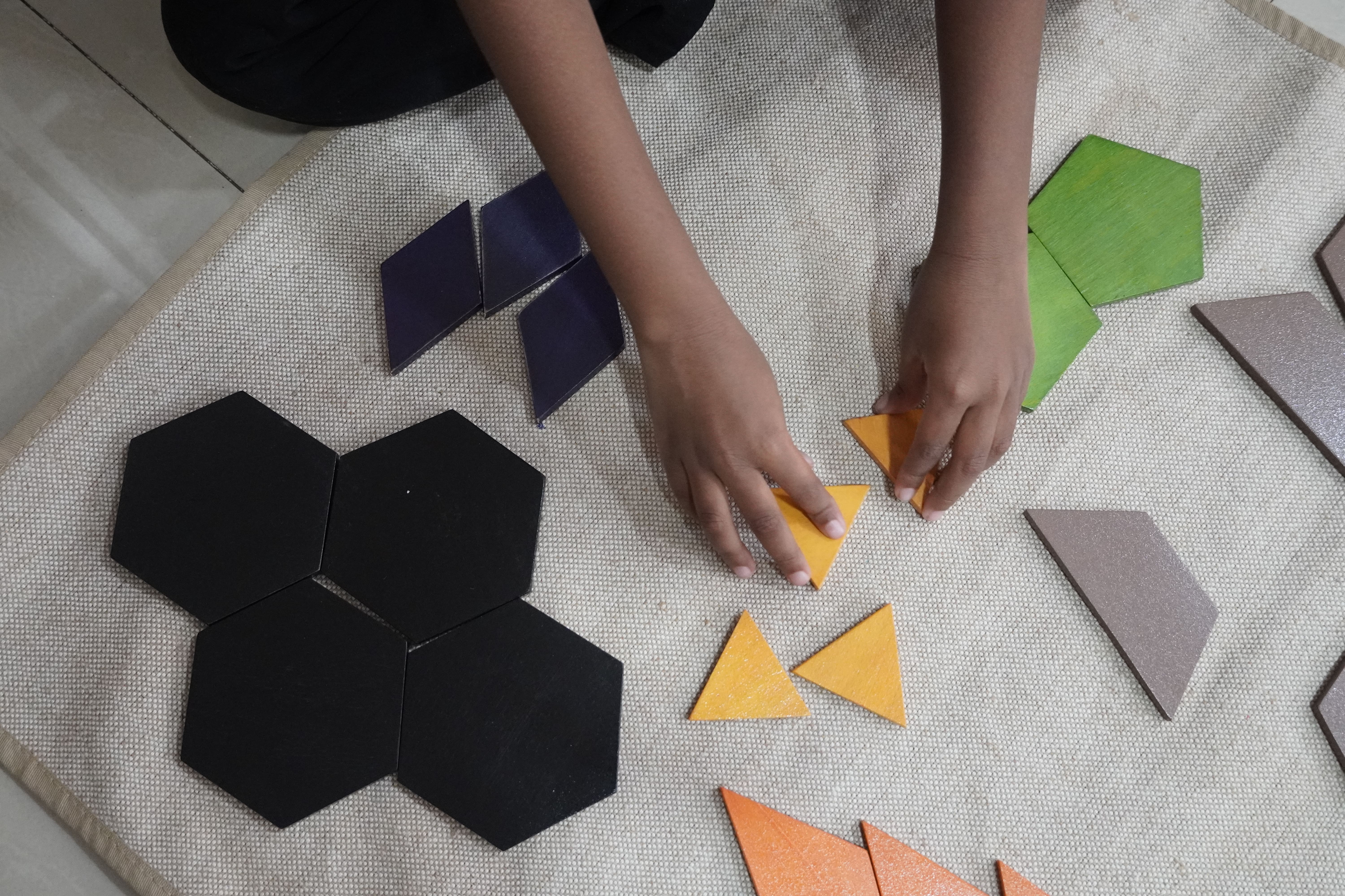 Children engaged in sensory learning activities