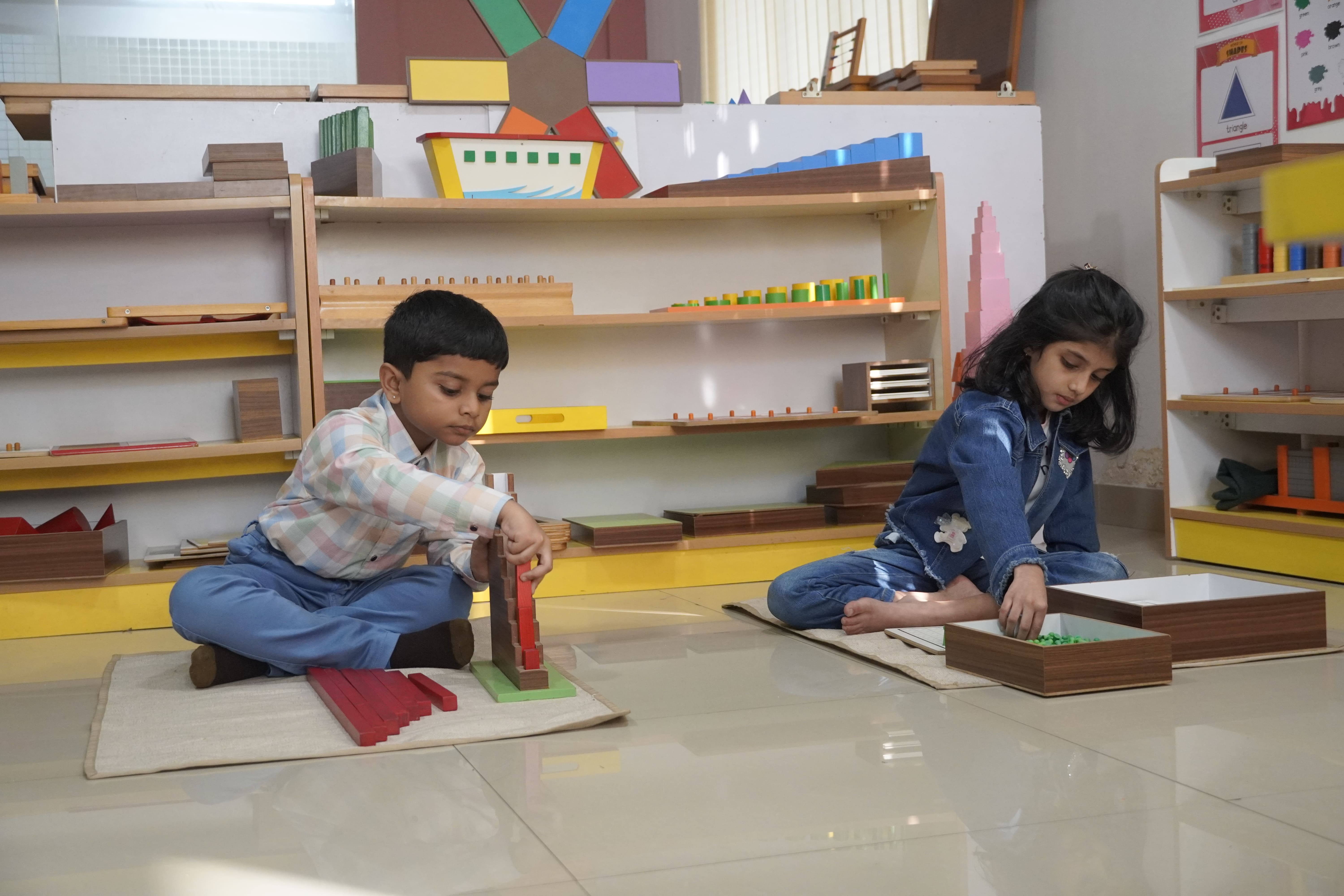 Children collaborating on a group project
