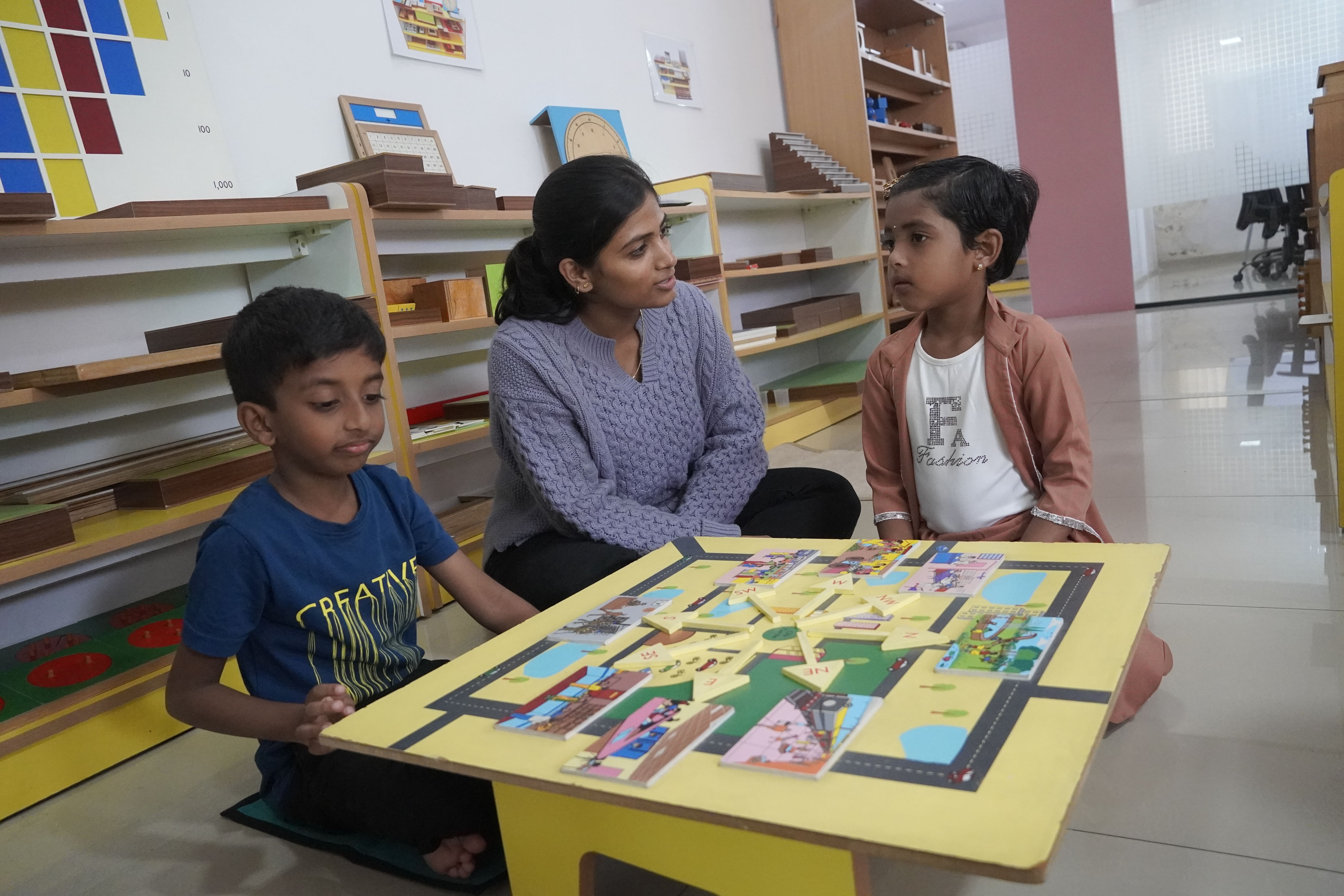 Child learning basic math concepts
